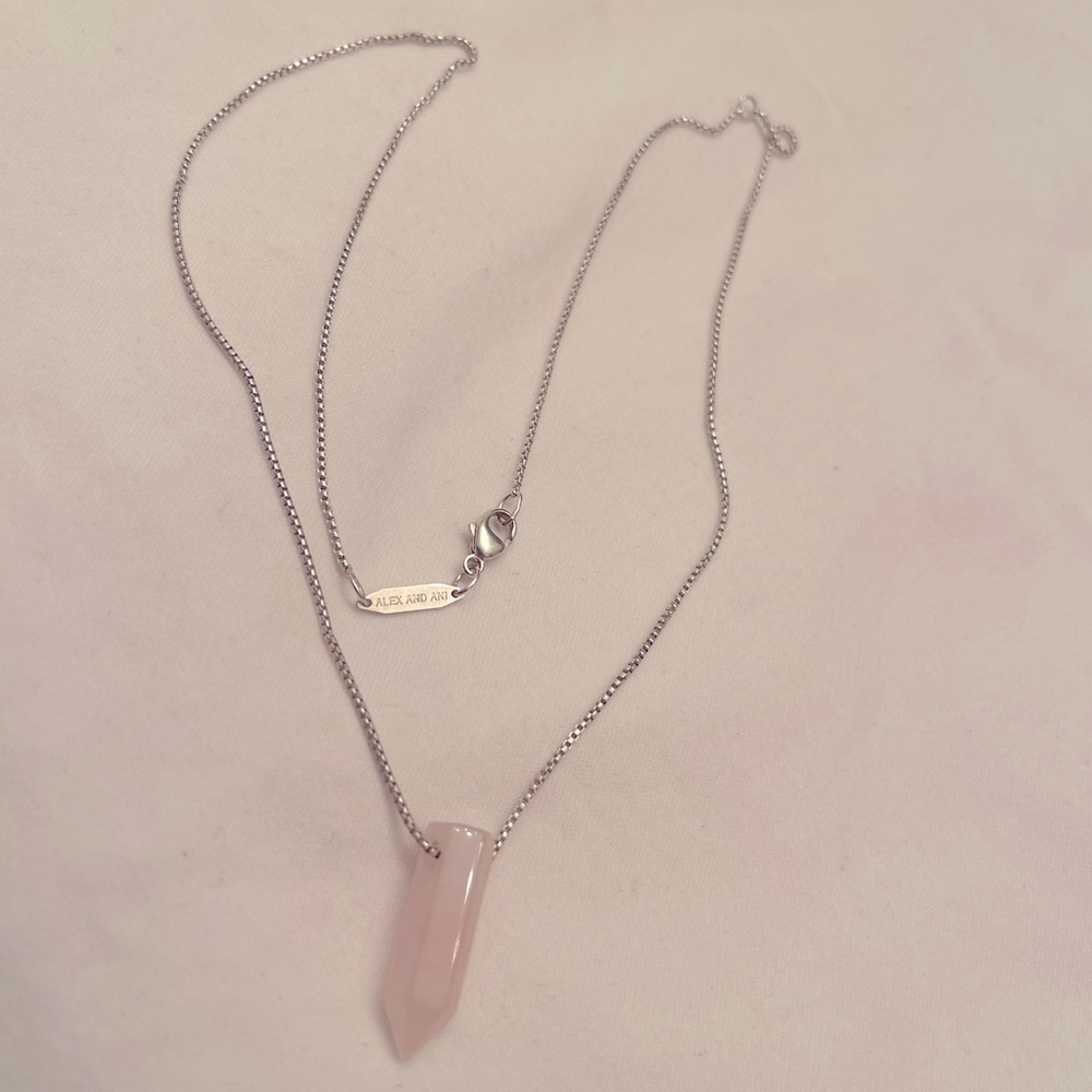 Alex and Ani Rose Quartz Gemstone Necklace